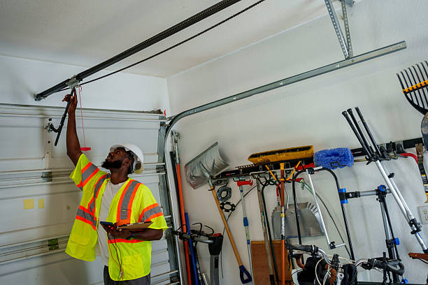 Professional Garage Door Panel Replacement technician working in Reno, OH